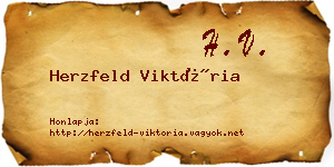 Herzfeld Viktória névjegykártya